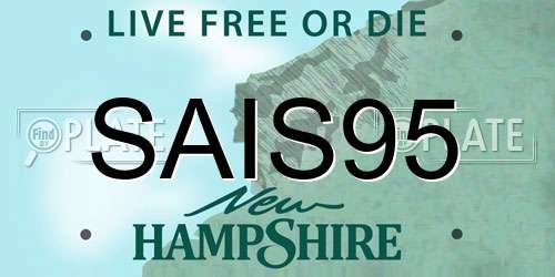 SAIS95 New Hampshire License Plate