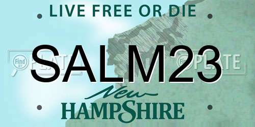 SALM23 New Hampshire License Plate