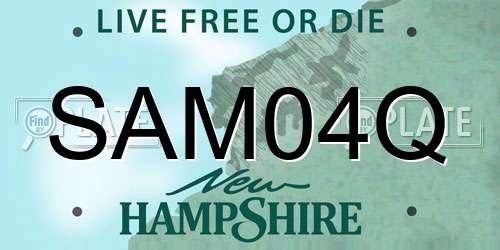 SAM04Q New Hampshire License Plate