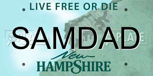 SAMDAD New Hampshire License Plate