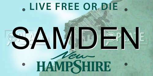 SAMDEN New Hampshire License Plate