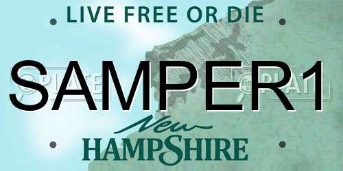 SAMPER1 New Hampshire License Plate