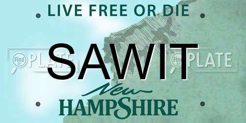 SAWIT New Hampshire License Plate