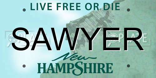 SAWYER New Hampshire License Plate