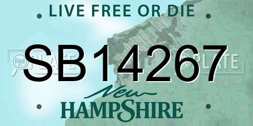 SB14267 New Hampshire License Plate
