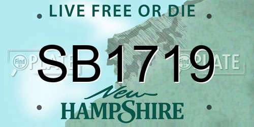 SB1719 New Hampshire License Plate