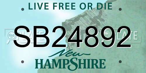 SB24892 New Hampshire License Plate