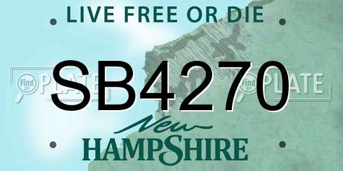 SB4270 New Hampshire License Plate