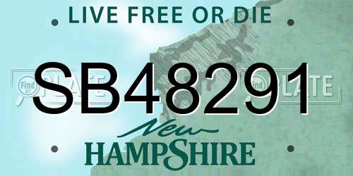 SB48291 New Hampshire License Plate