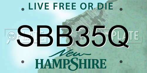 SBB35Q New Hampshire License Plate