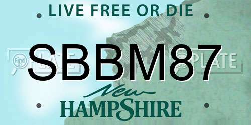 SBBM87 New Hampshire License Plate
