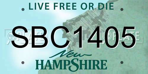 SBC1405 New Hampshire License Plate