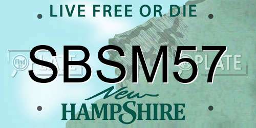 SBSM57 New Hampshire License Plate
