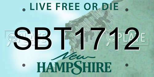 SBT1712 New Hampshire License Plate