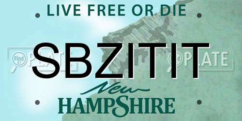 SBZITIT New Hampshire License Plate