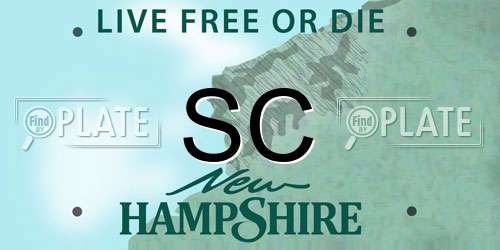 SC New Hampshire License Plate