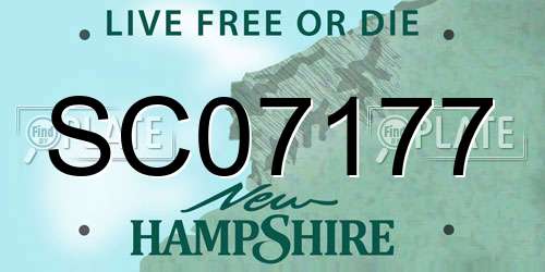 SC07177 New Hampshire License Plate