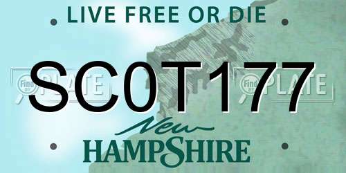 SC0T177 New Hampshire License Plate