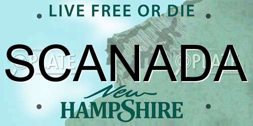 SCANADA New Hampshire License Plate