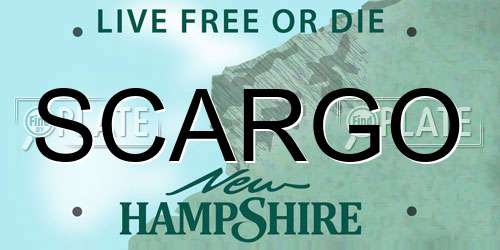 SCARGO New Hampshire License Plate