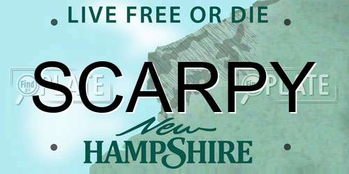SCARPY New Hampshire License Plate