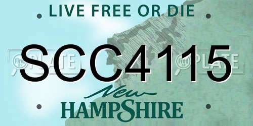 SCC4115 New Hampshire License Plate