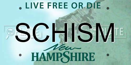 SCHISM New Hampshire License Plate