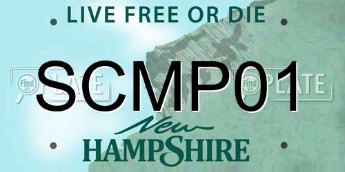 SCMP01 New Hampshire License Plate