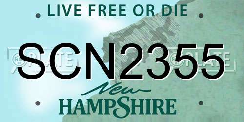 SCN2355 New Hampshire License Plate