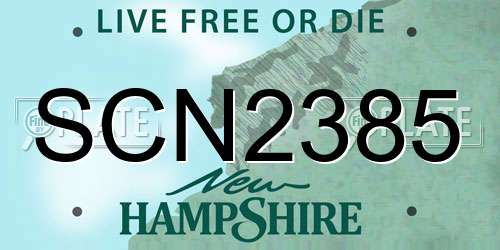 SCN2385 New Hampshire License Plate