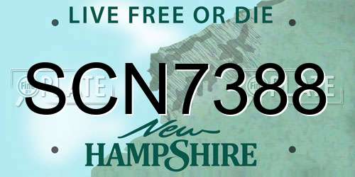 SCN7388 New Hampshire License Plate
