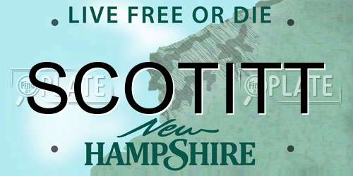 SCOTITT New Hampshire License Plate