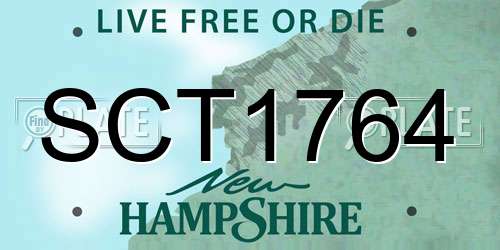 SCT1764 New Hampshire License Plate
