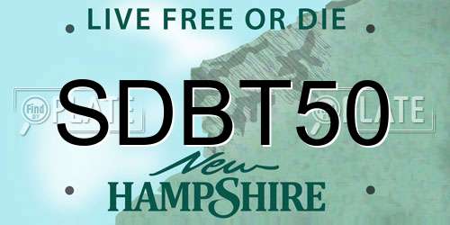 SDBT50 New Hampshire License Plate