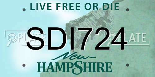 SDI724 New Hampshire License Plate