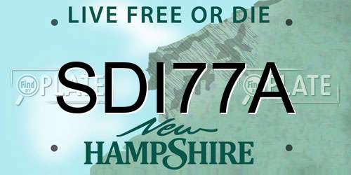 SDI77A New Hampshire License Plate