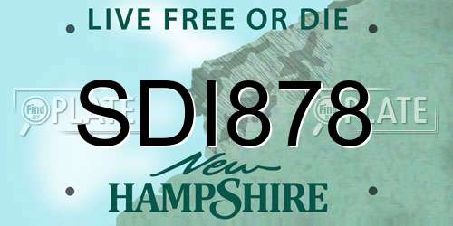 SDI878 New Hampshire License Plate