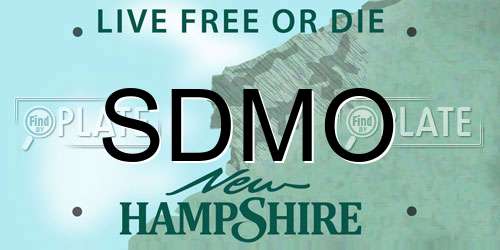 SDMO New Hampshire License Plate