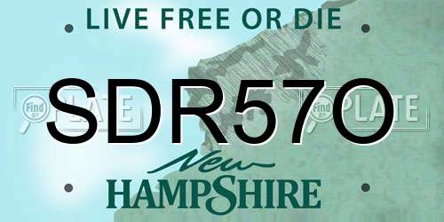 SDR57O New Hampshire License Plate