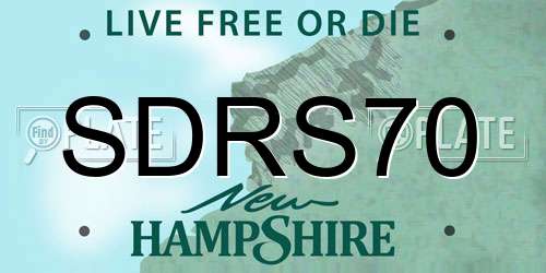 SDRS70 New Hampshire License Plate