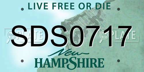 SDS0717 New Hampshire License Plate