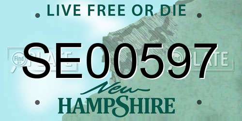 SE00597 New Hampshire License Plate