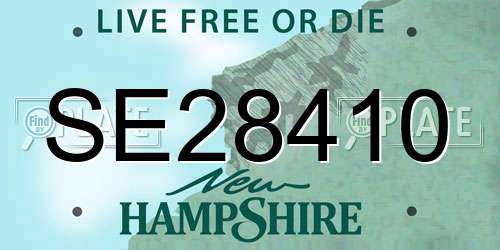 SE28410 New Hampshire License Plate