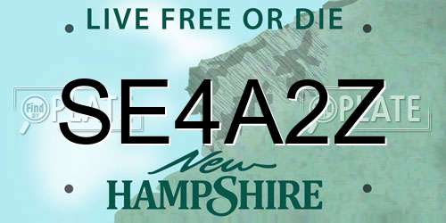 SE4A2Z New Hampshire License Plate