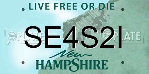 SE4S2I New Hampshire License Plate