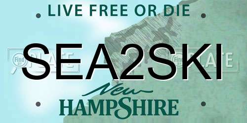 SEA2SKI New Hampshire License Plate