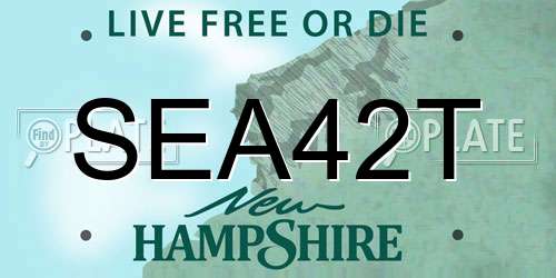 SEA42T New Hampshire License Plate