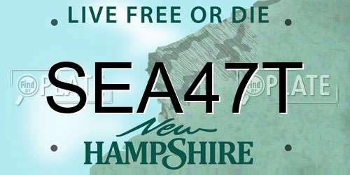 SEA47T New Hampshire License Plate