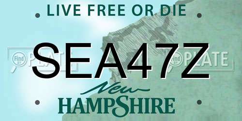 SEA47Z New Hampshire License Plate