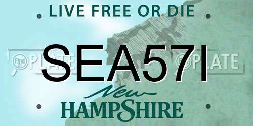 SEA57I New Hampshire License Plate